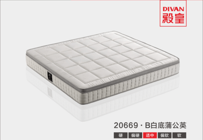 殿皇床垫：20669·B白底蒲公英